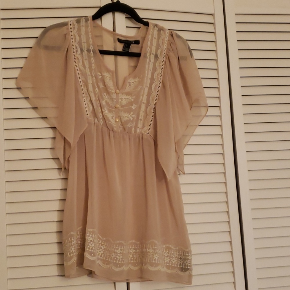 Forever 21 see through tunic blouse